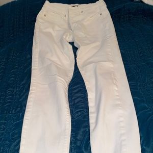 Banana Republic womens high rise white raw edge jeans size 4